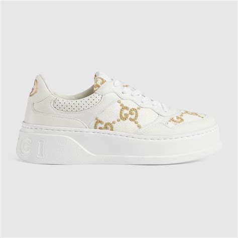 scarpe gucci nere pelle tipo vecchio|Sneaker donna GG in pelle bianca .